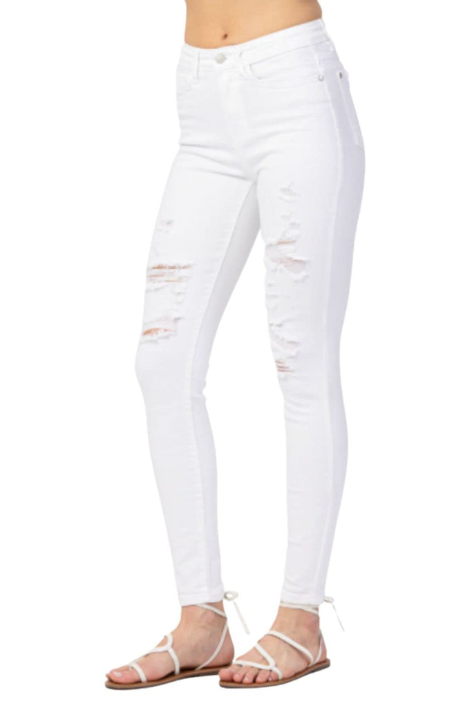 JB White Distressed Skinny