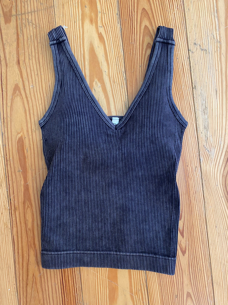 Washed Ribbed Essential Tank