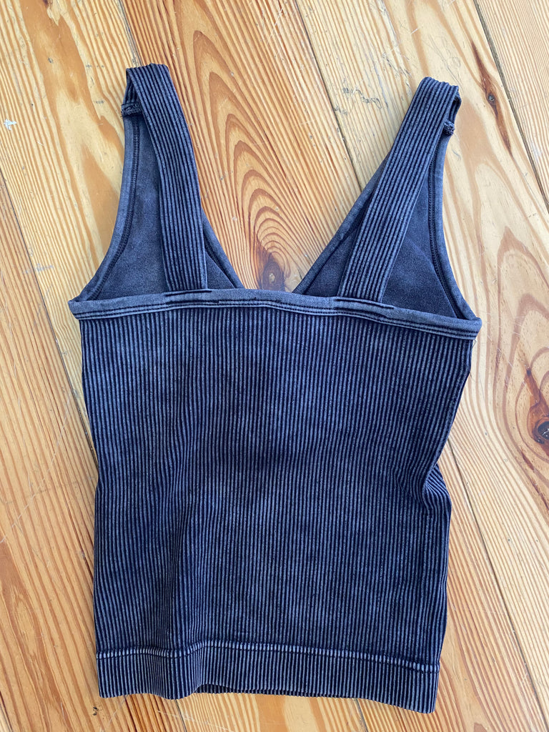 Washed Ribbed Essential Tank